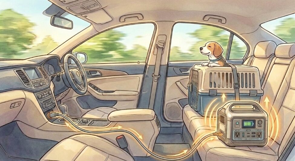 車のシガーソケットから移動中に賢く充電