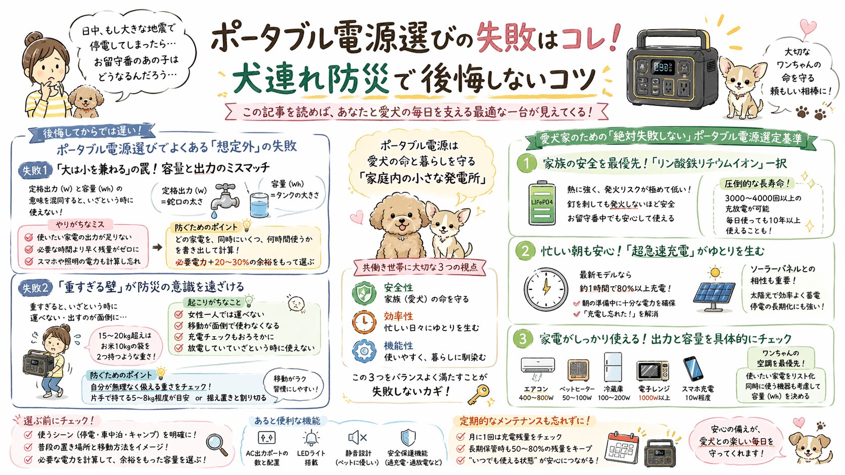 ポータブル電源選びの失敗