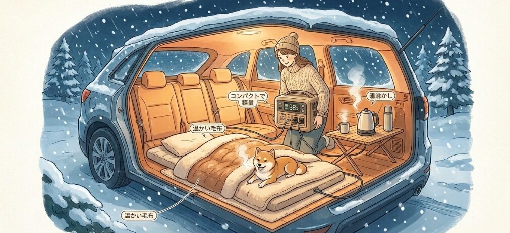 冬の冷え込みや車中泊での活用