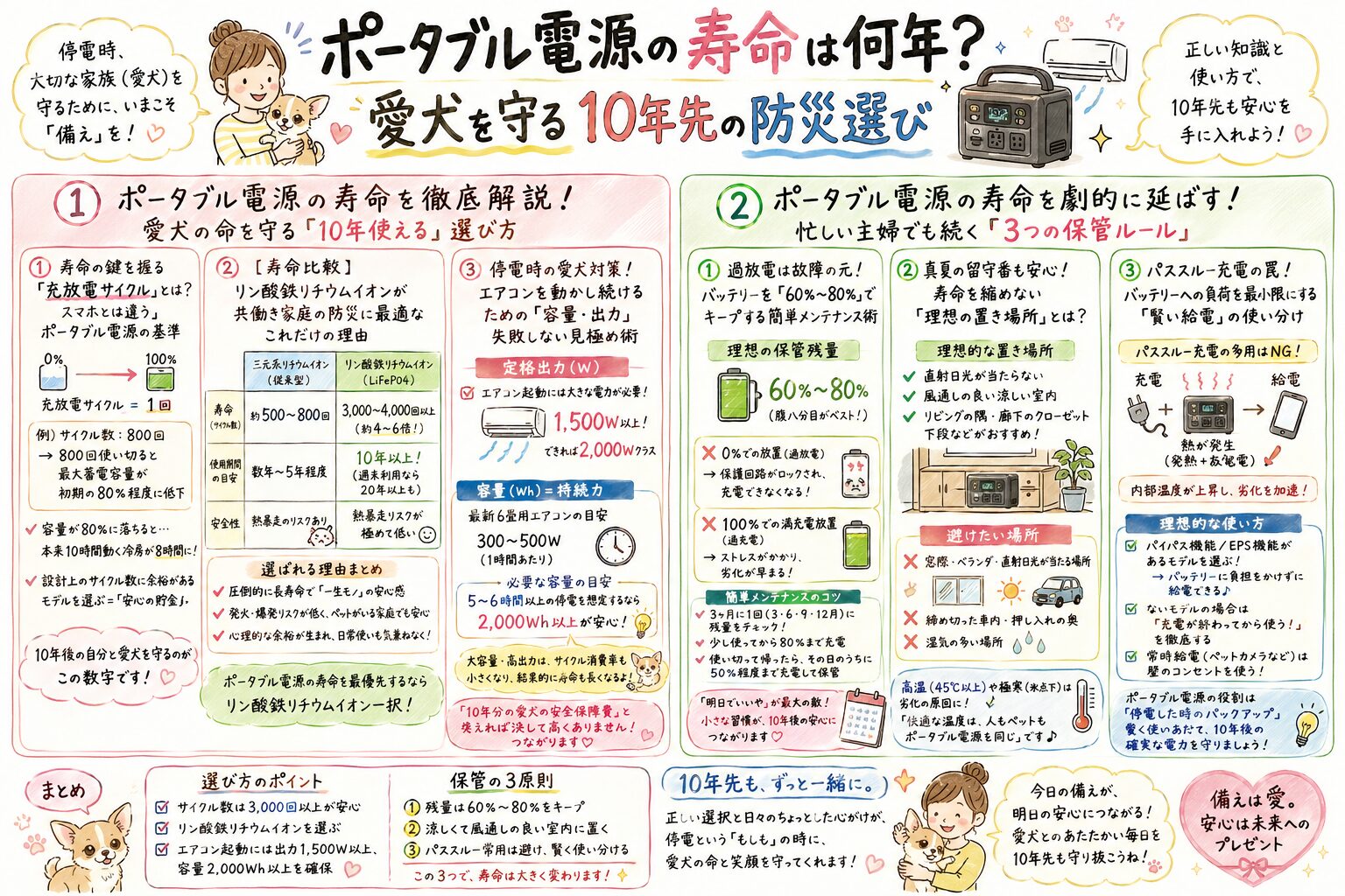 ポータブル電源の寿命は何年？