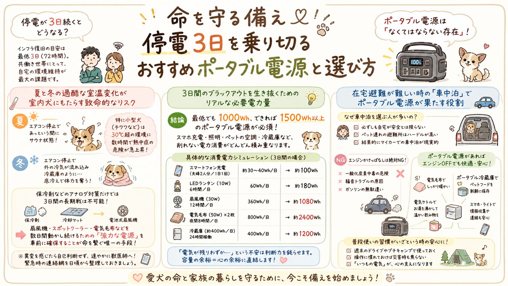 停電3日を乗り切るおすすめポータブル電源