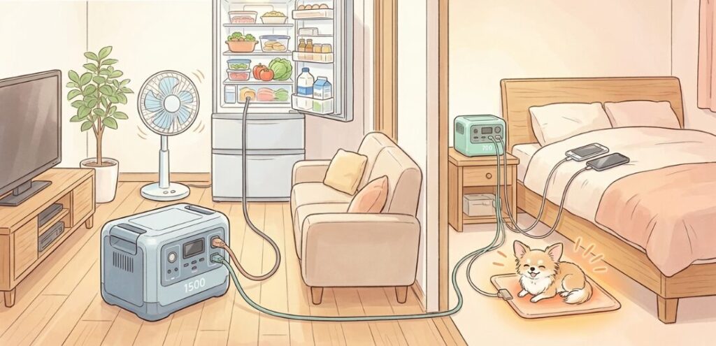 リアル検証！夫婦とチワワ1匹『ポタ子家の停電対策』はこう使った