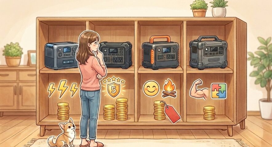 ４大メーカーのスペックと価格の比較