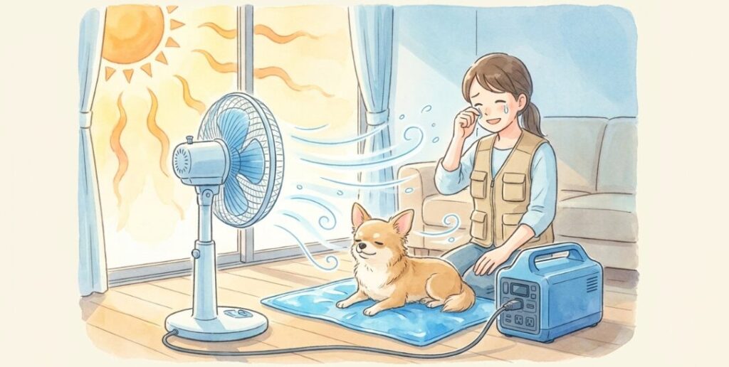 熱中症からペットを守る夏の停電対策