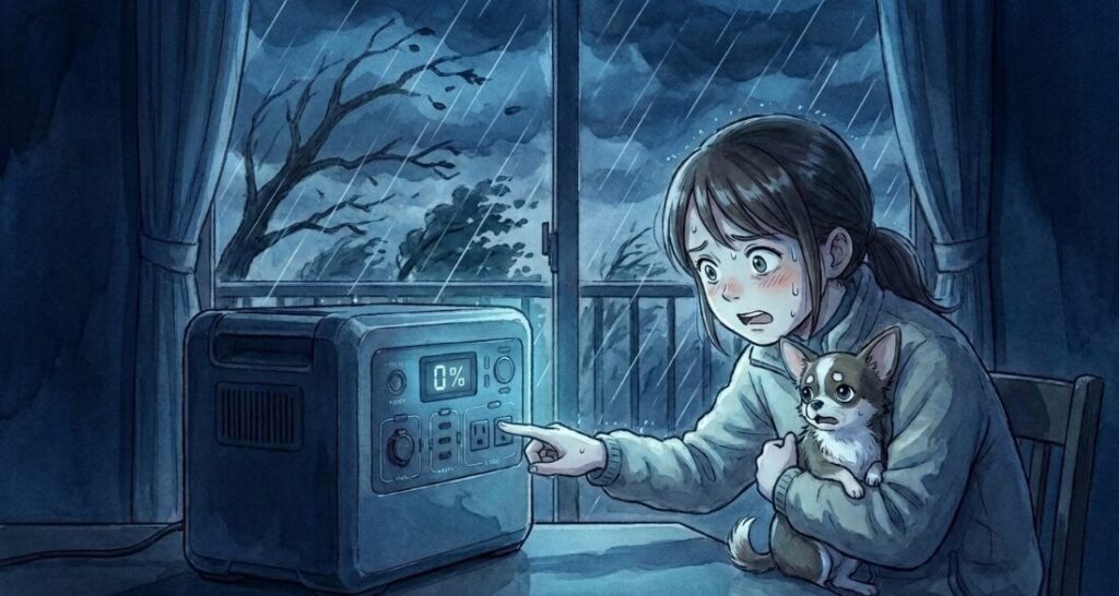 放電してしまい災害時に使えない