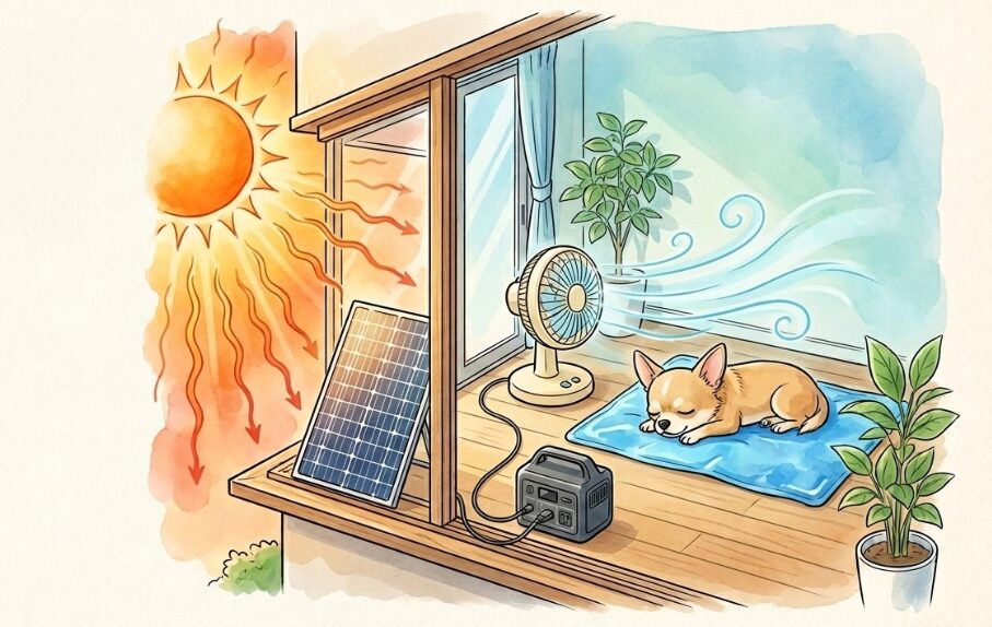 夏の停電でペットの命を守る方法