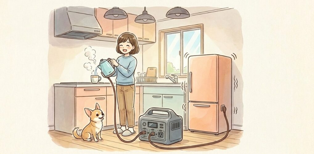 在宅避難で必要な家電を動かす