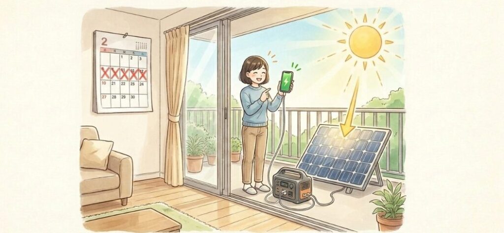 停電が長引いた時の電気の確保
