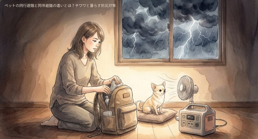 ペットの同行避難と同伴避難の違い