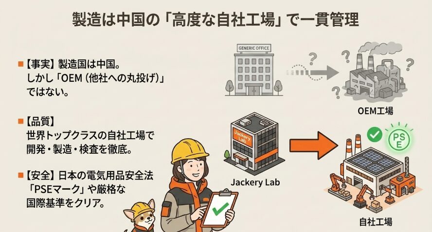ポータブル電源の製造国と品質
