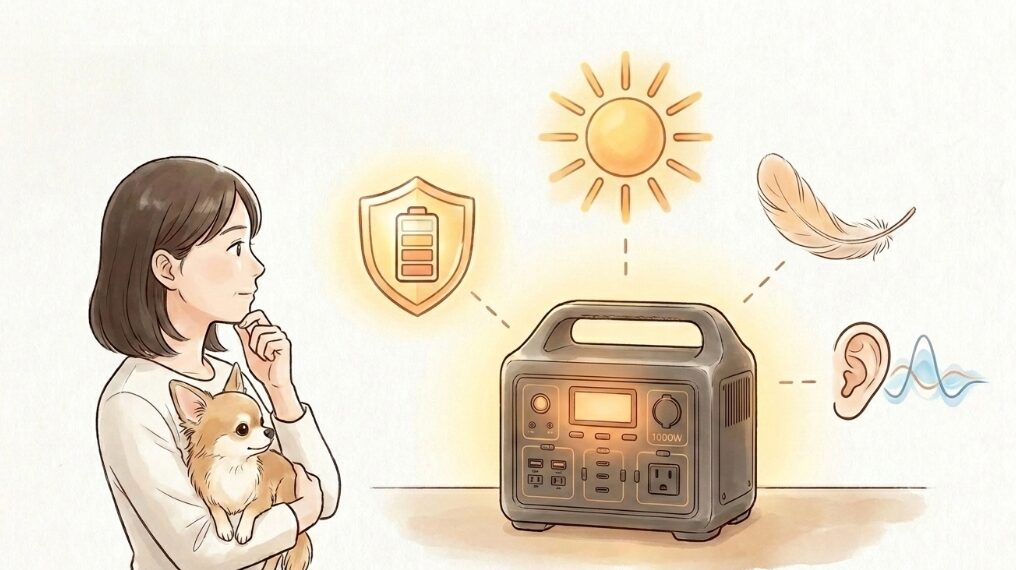 ペットのために選ぶポータブル電源1000Wの基準