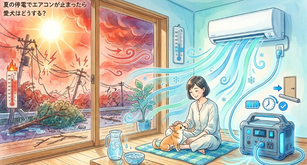 夏に停電でエアコンが止まったら愛犬はどうする？