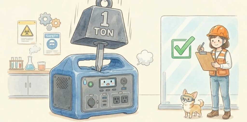 釘刺し試験や過充電試験による検証