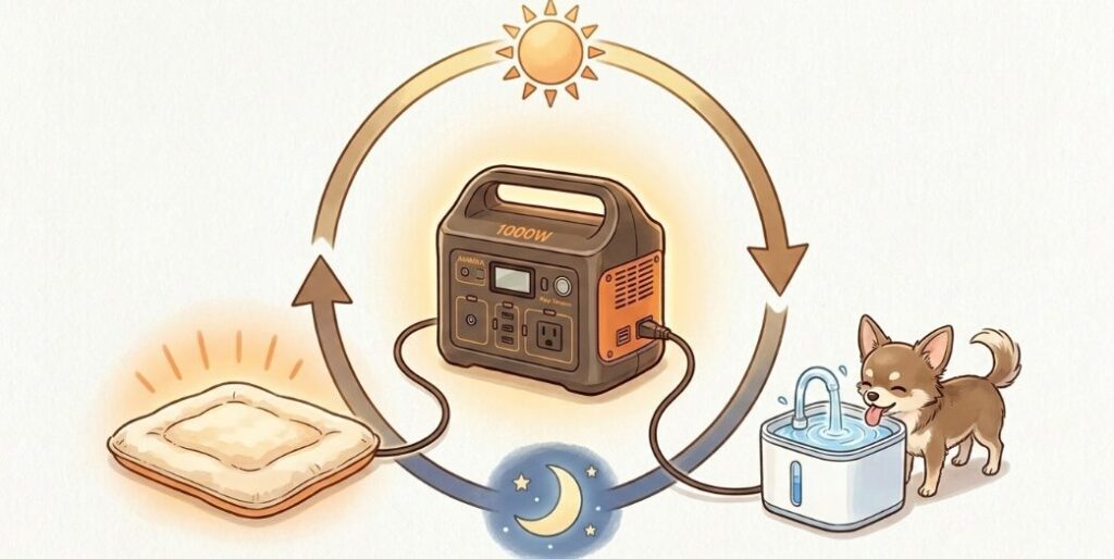 ペット用家電の消費電力と稼働時間の目安