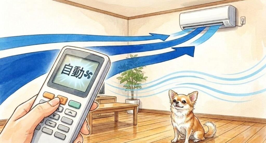 エアコンの風量設定は自動運転がおすすめ