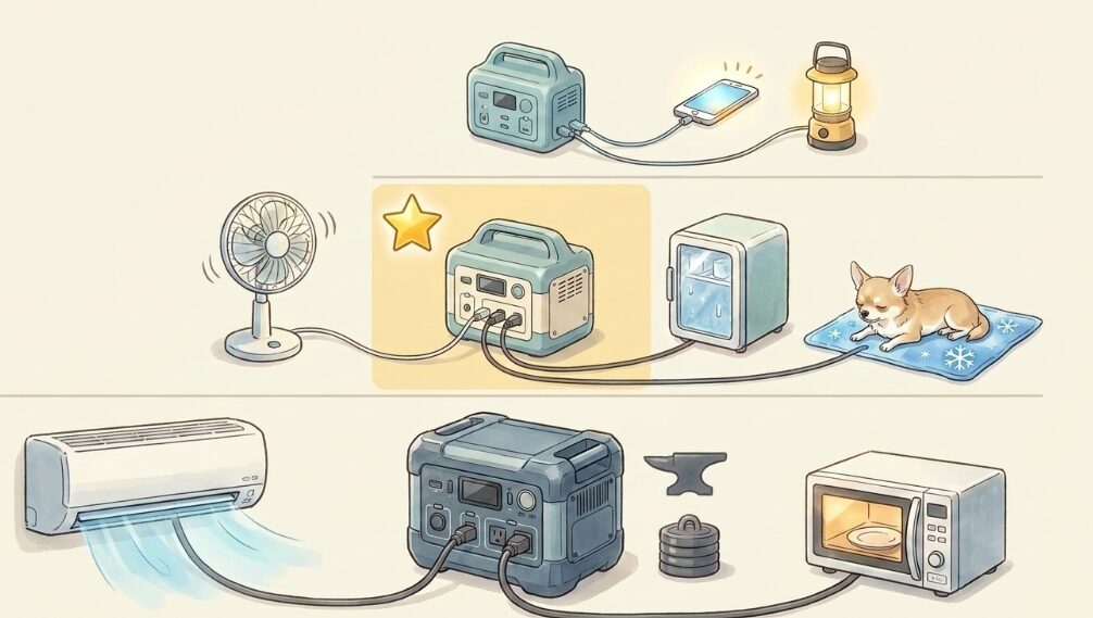 ポータブル電源を選ぶ基準と容量