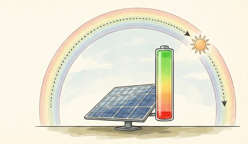 太陽光での充電にかかる時間の目安