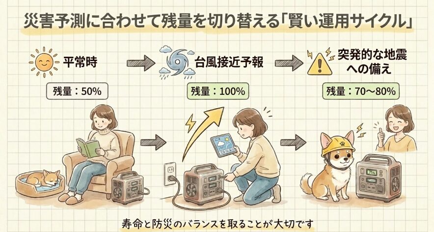 災害時の停電に備える賢い運用サイクル