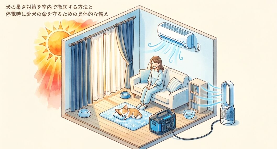 犬の暑さ対策を室内