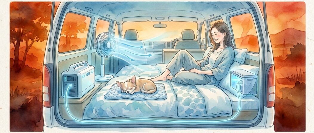 車中泊に最適なポータブル電源のサイズ選び