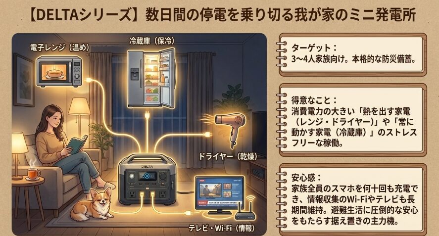 家族を守る防災用に最適な大容量モデル