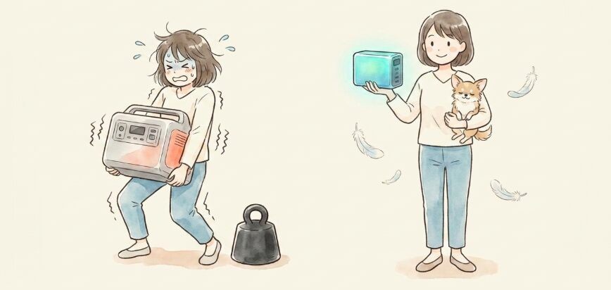 エネルギー密度と本体の重量への影響