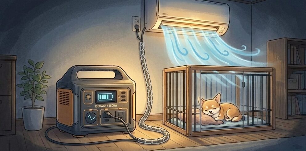 停電時もエアコンを動かすポータブル電源