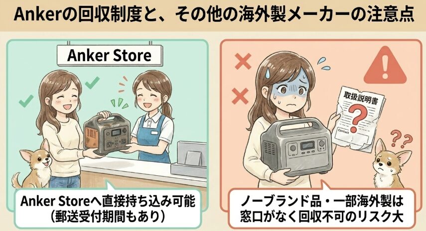 メーカー毎のポータブル電源の処分方法