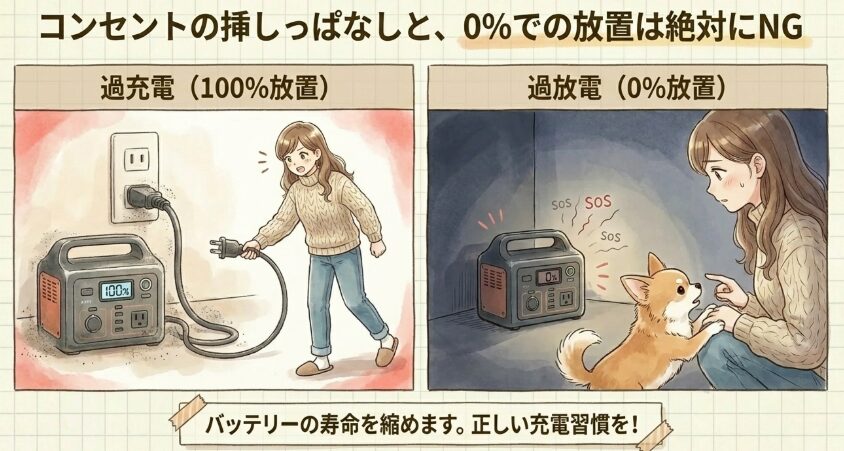 日常使いでの過充電と過放電を防ぐ対策