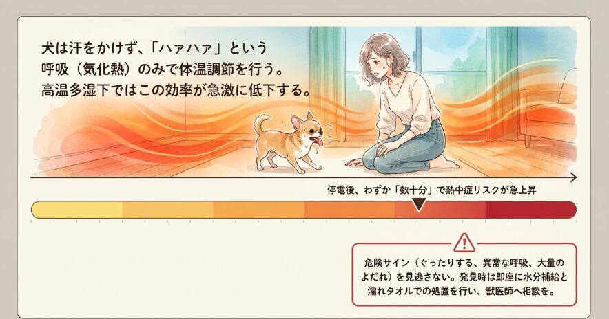 停電時の愛犬の熱中症リスク
