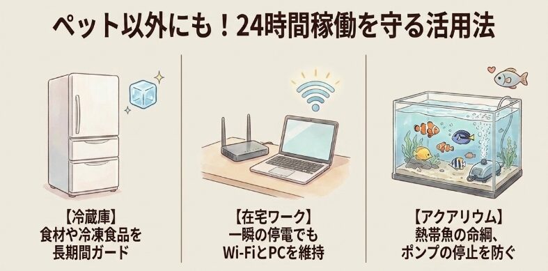 EPS機能付きポータブル電源の活用例
