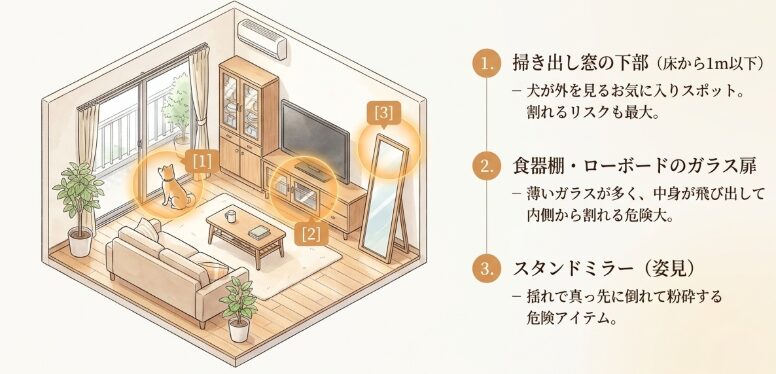 掃き出し窓や食器棚下部への優先対策