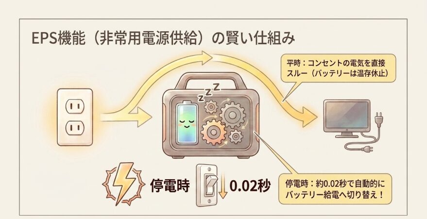 EPS機能の仕組みと切り替え速度の特徴