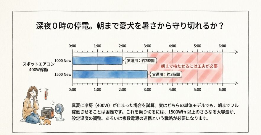 小型犬の冷暖房に必要な電力を試算する