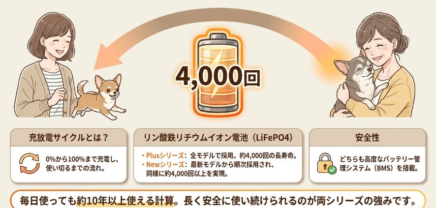 バッテリー寿命と安全性の違いをチェック