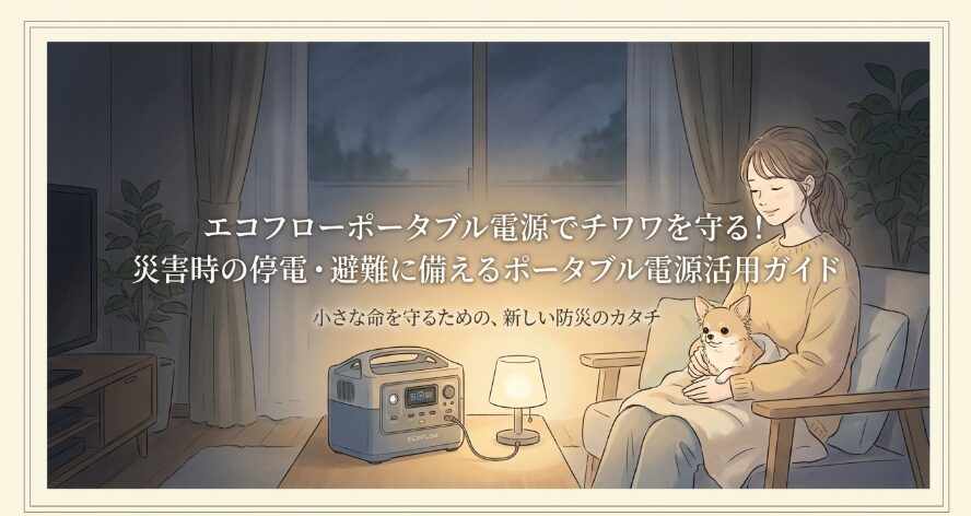 エコフローポータブル電源でチワワを守る
