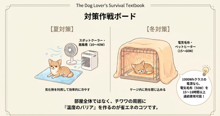 夏の暑さ・冬の寒さ対策（体調管理）