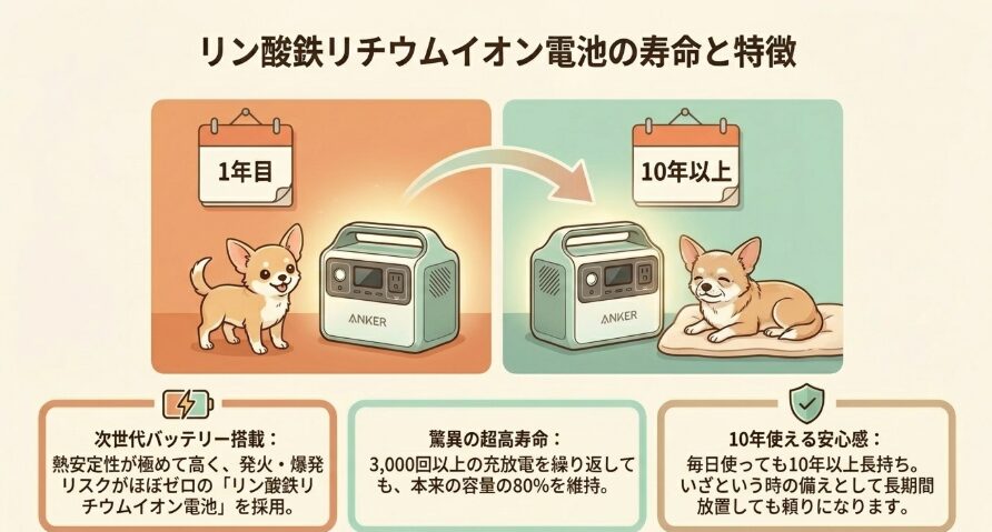 リン酸鉄リチウムイオン電池の寿命と特徴