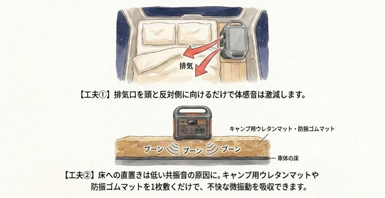 設置場所と向きの工夫