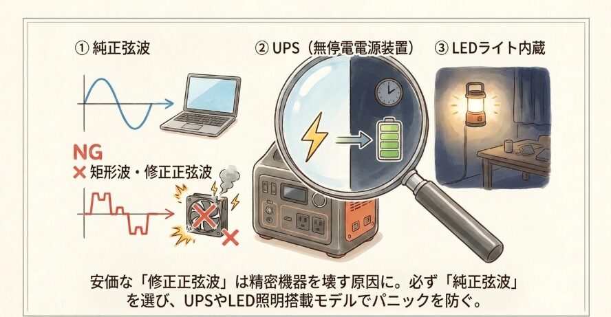 災害時の備えとして選ぶべき機能