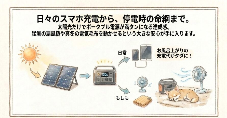 スマホ充電は余裕！プチ発電がもたらす嬉しい効果