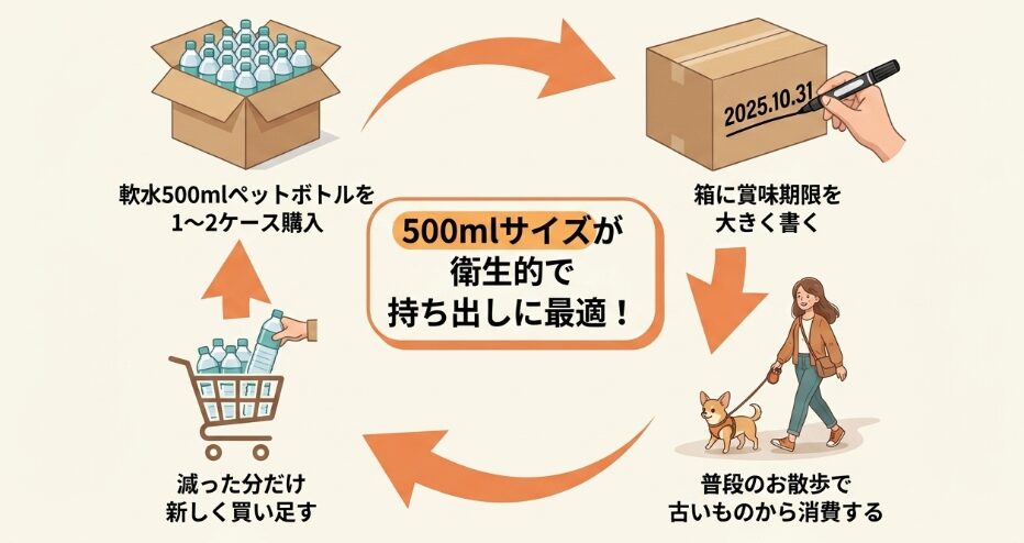 軟水ボトルのローリングストックで新鮮さを保つ方法