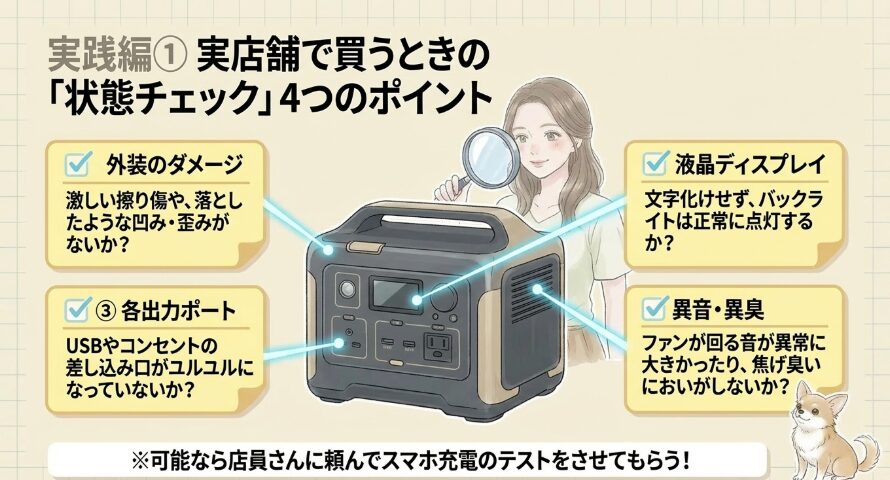 実店舗での状態確認と確認すべきポイント