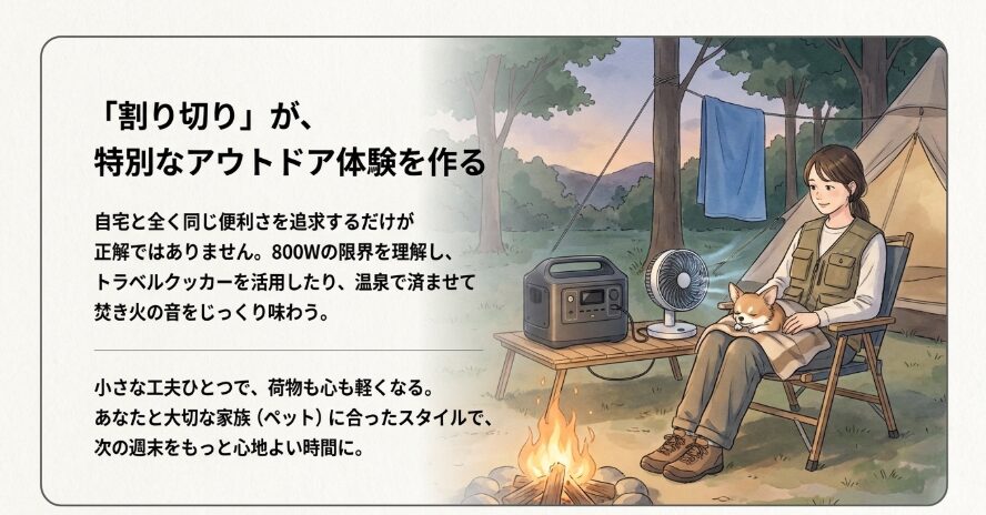 一歩踏み出して次のキャンプを快適にするための選択
