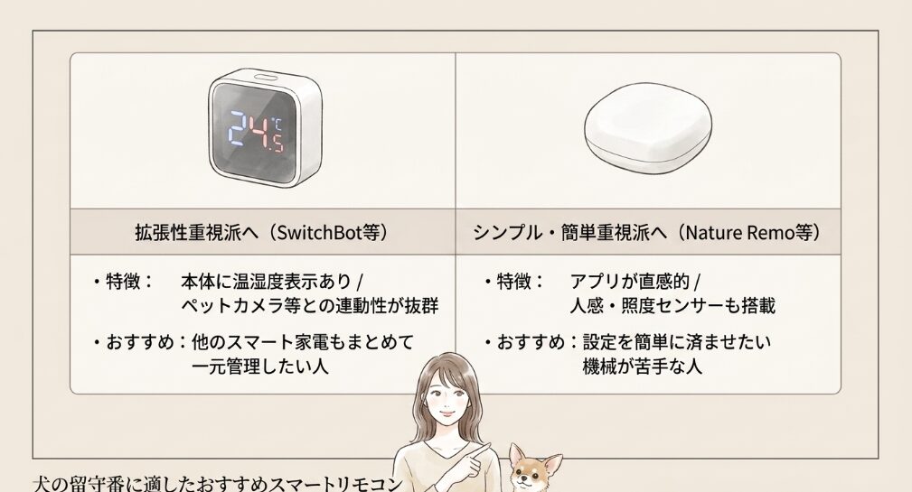 犬の留守番に適したおすすめスマートリモコン