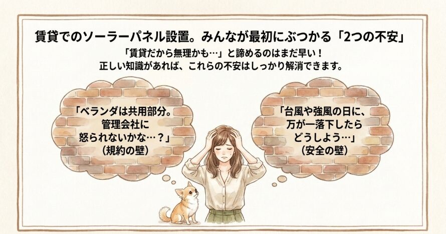 賃貸ベランダで発電したい！規約と安全対策のギモン