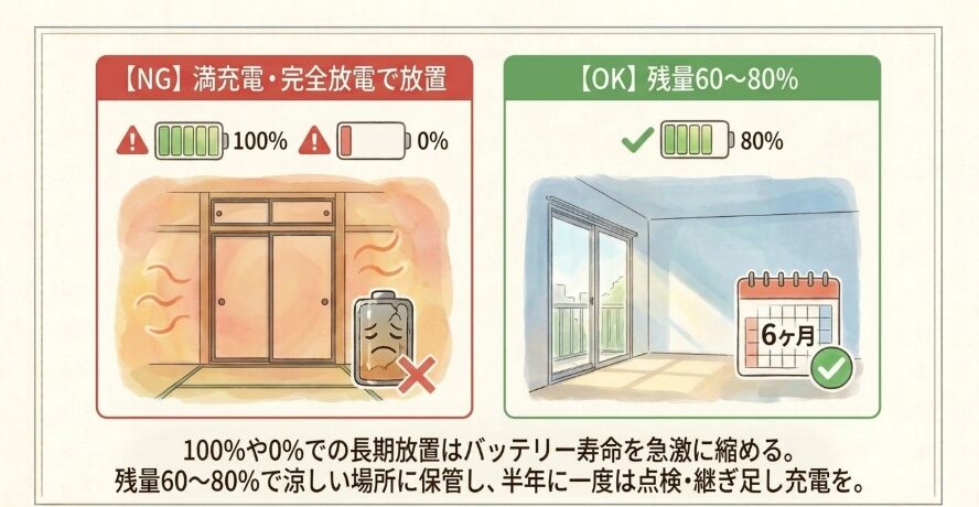 寿命を延ばす正しい保管とメンテ