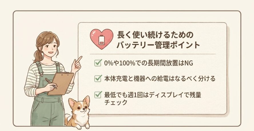 ポータブル電源を普段使いする際の注意点とバッテリー管理