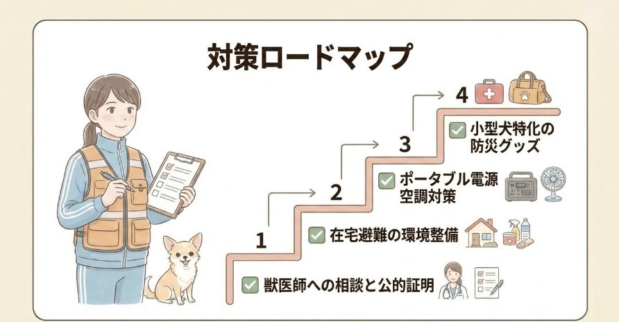 犬連れで避難所へ行く前に予防接種を受けていない対策