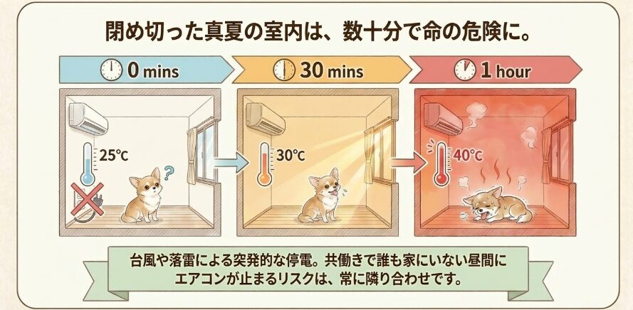 停電時にエアコンが止まるリスク